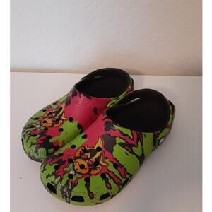 CROCS X Savannah Bananas Party Animals Monkey pink Green Clogs M 7 W 9